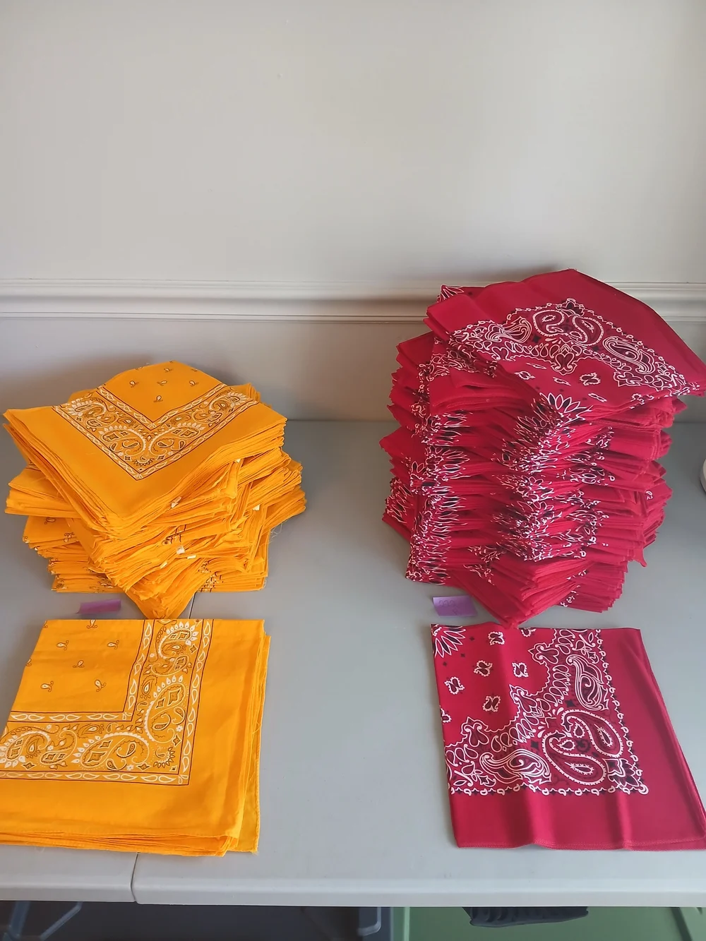 Red Paisley Cotton Bandana Scarf Handkerchief 5 Piece Lot 21 X 21 NWOT